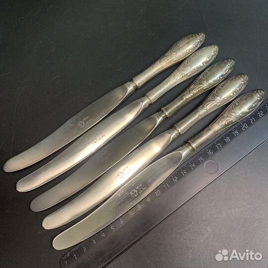 Столовые ножи Пламя мельхиор Кольчугино