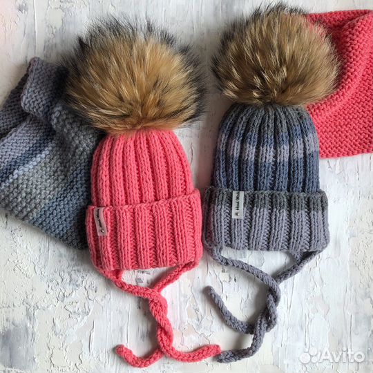 Шапка вязаная ручная работа