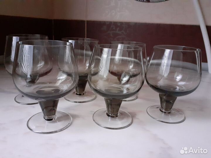 Рюмки СССР стекло коллекционные новые, 6 штук