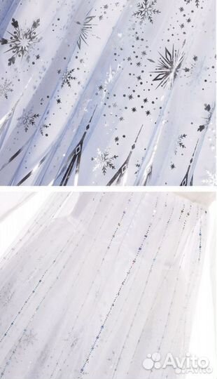 Платье костюм принцессы Эльзы снежинки 122