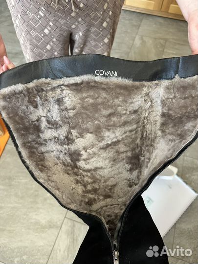 Сапоги зимние замшевые 39 covani