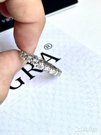 Кольцо серебро с муассанитом (Бриллиант иск) 18р-р