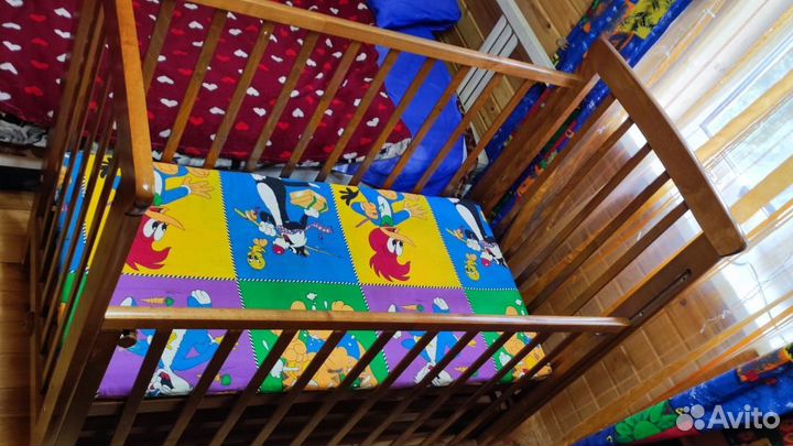 Детская кровать манеж с матрасом
