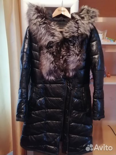 Пуховик зимний с чернобуркой