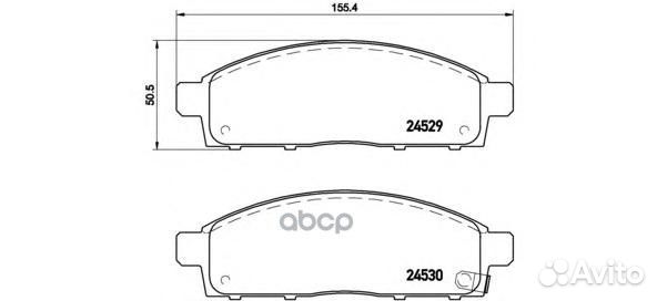 Колодки тормозные дисковые перед P54038 Brembo