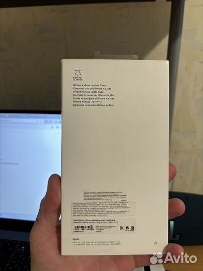 Чехол iPhone XS Max Apple Leather case кожаный