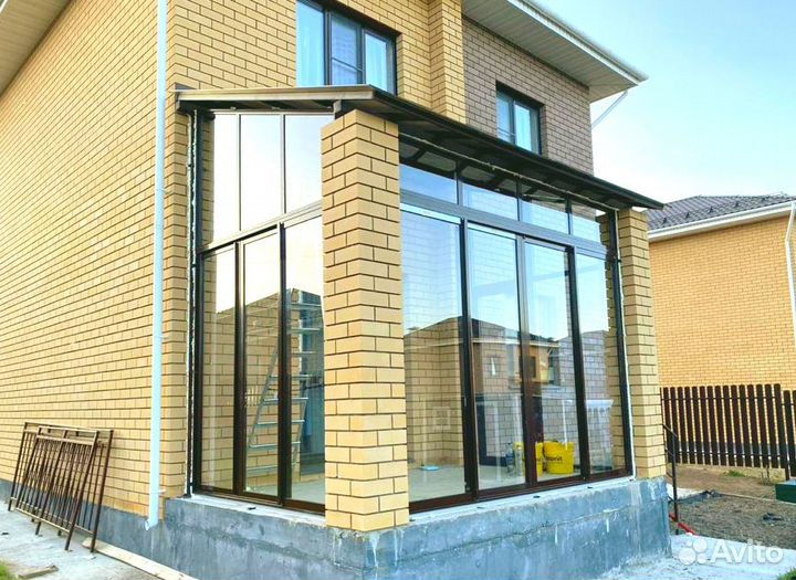 Веранда балкон терраса крыльцо остекление