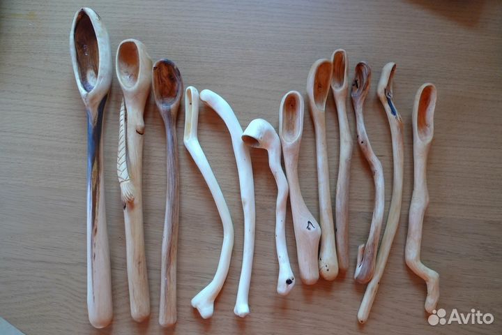 Ложки деревянные из корней и стволов ложечки
