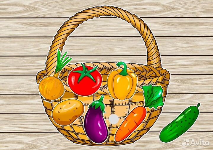 Игры на липучках (корзинки- овощи и фрукты)
