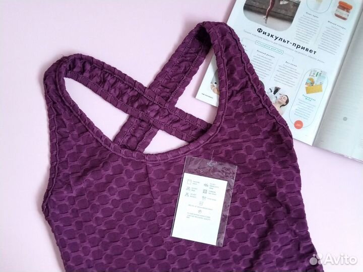 Новый спортивный костюм 44 46 48 фитнес Комбинезон