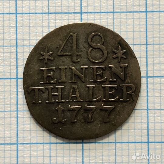 Монета Пруссии 1777 года