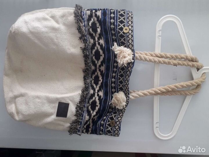 Летняя этно-сумка, пляжная, орг.хлопок, Индия