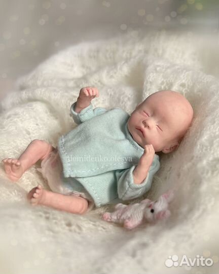 Мини реборн Илюша. Миниатюрная кукла младенец