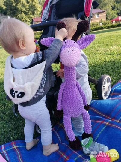 Жираф из плюшевой пряжи