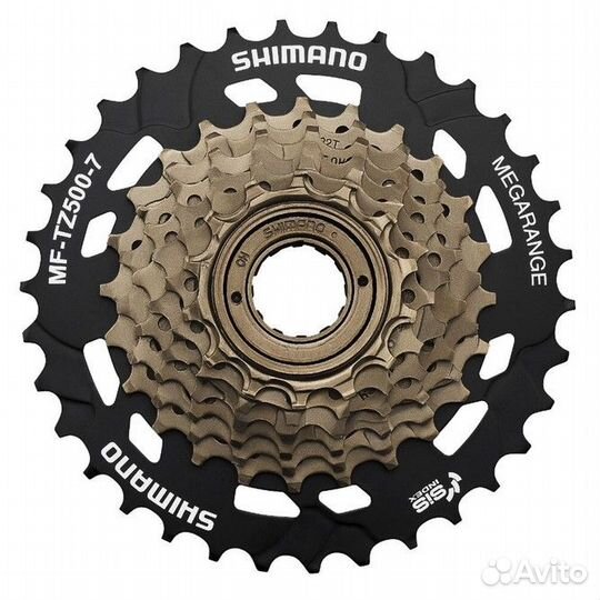 Трещотка 7 скоростей, 14-34T, Shimano, TZ500 mega