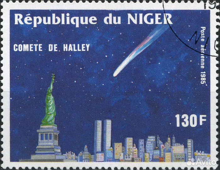 Серия марок Комета Галлея. Нигер 1985 г