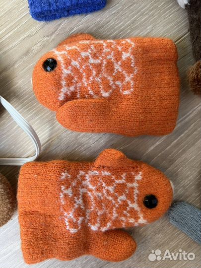 Варежки пакетом на мальчика до года