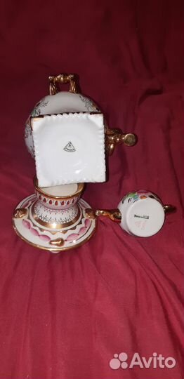 Самовар фарфоровый Гжель