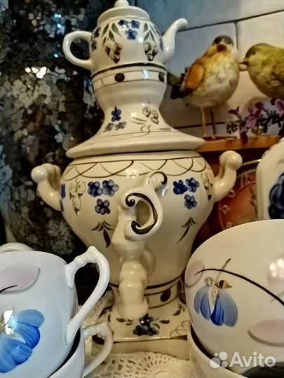 Самовар гжель