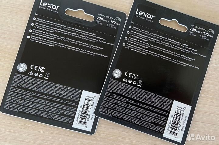 SD карта памяти 128Gb Lexar UHS-II sdxc v60