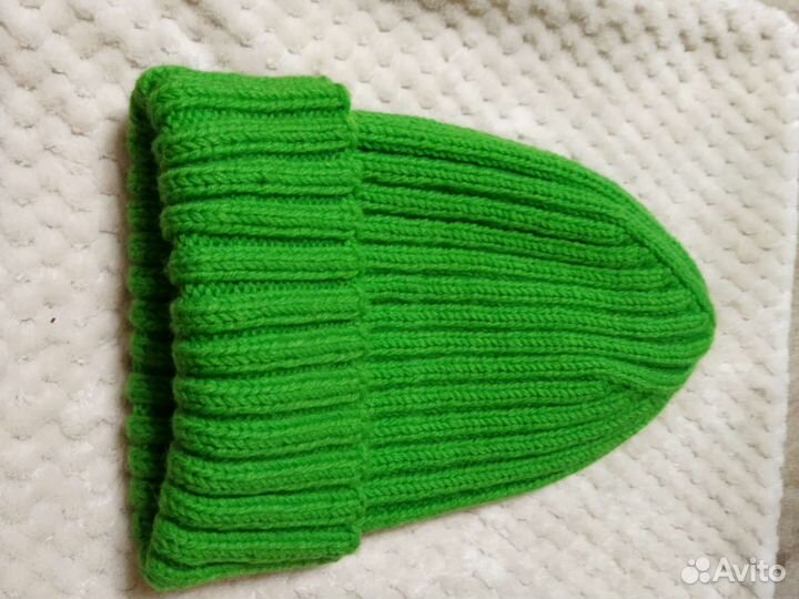 Детская вязаная шапка бини ручной работы новая