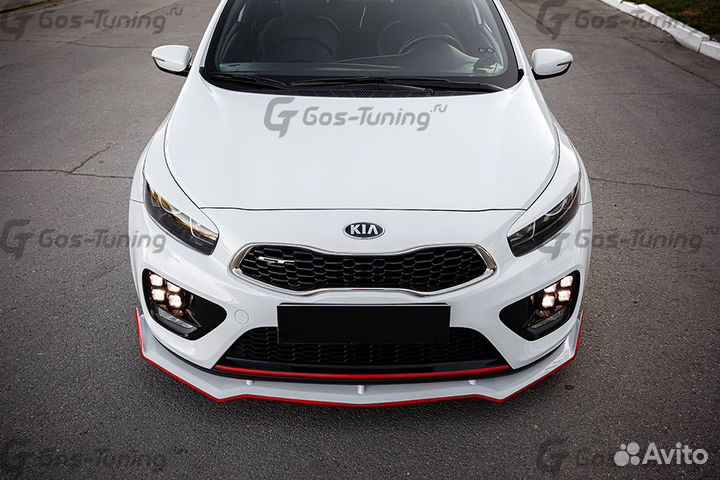 Сплиттер переднего бампера на Kia Ceed \ Pro Ceed