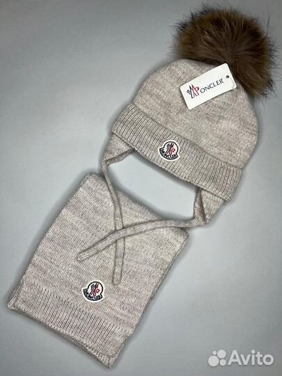 Шапка с шарфом детская M.o.n.c.l.e.r