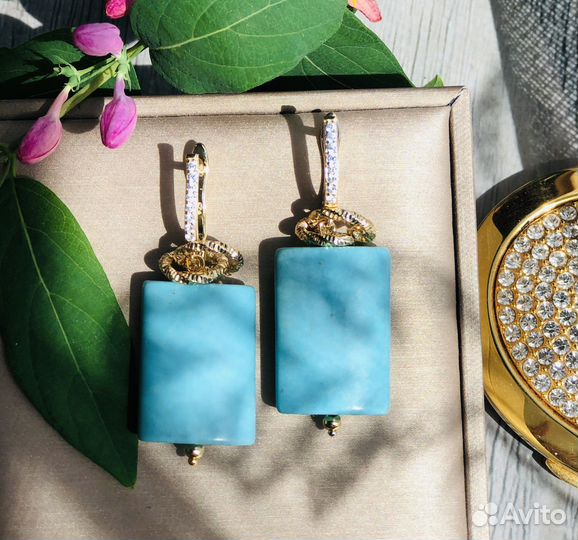 Серьги турквенит