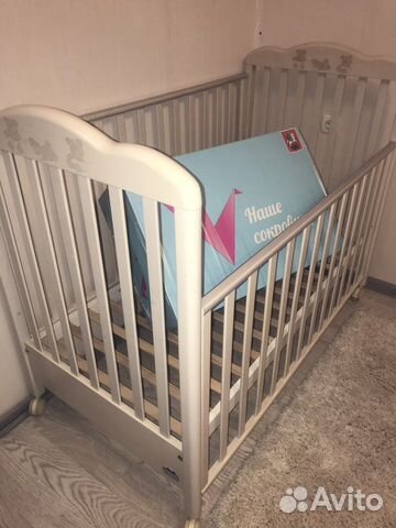Кроватка Италия bambolina +бортики+матрас