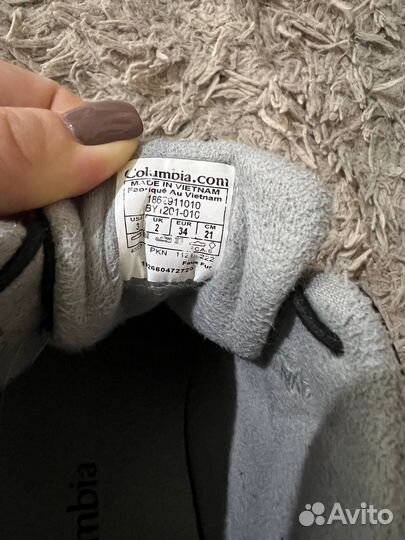 Кроссовки columbia 34