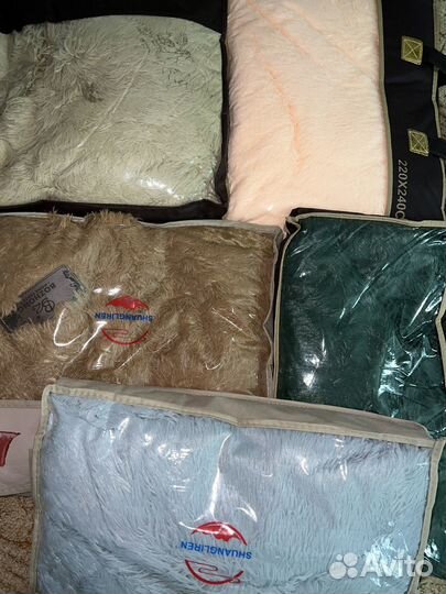 Пледы пушистые новые) 220*240 см