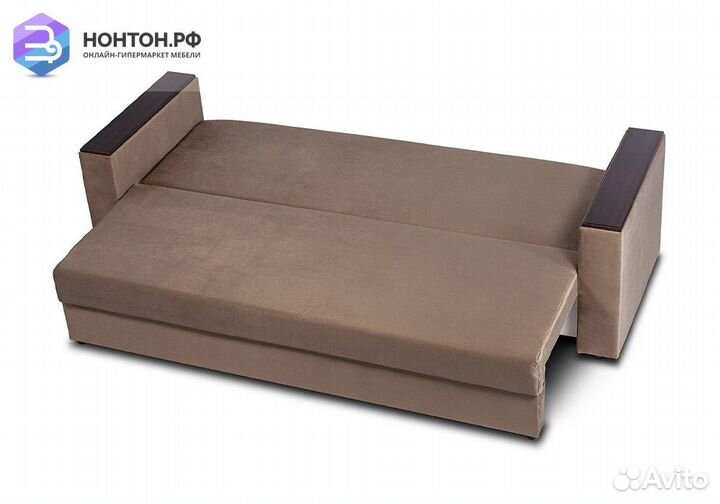 Диван еврокнижка Атланта коричневый