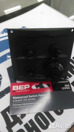 Панель переключателей 3шт с гнездом прикуривателя