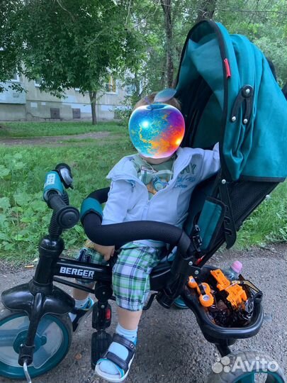 Велосипед коляска с ручкой
