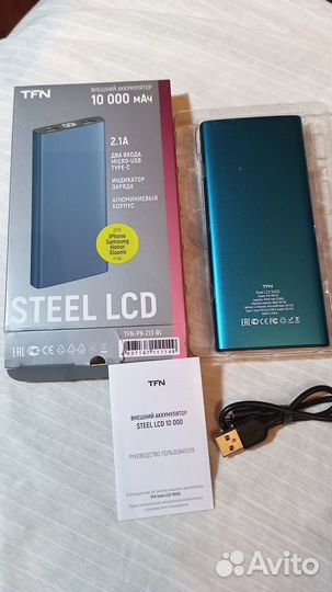 Внешний аккумулятор TFN Steel LCD 10000