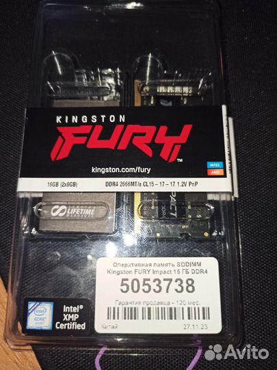 Kingston hyperx Fury ddr4 8gb 2666