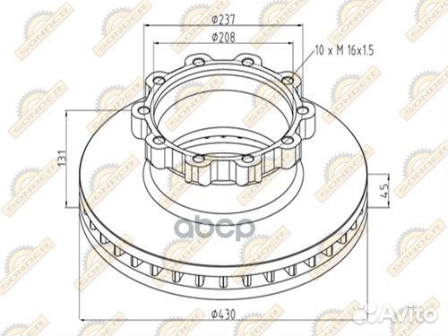 Диск торм. scania 4сер 430x45x131