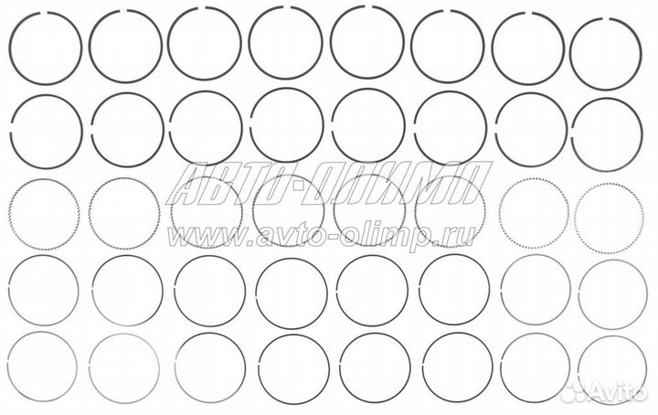 Кольца поршневые, STD, комплект