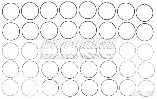 Кольца поршневые, STD, комплект