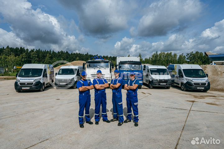 Устранение засоров, прочистка канализации 24/7