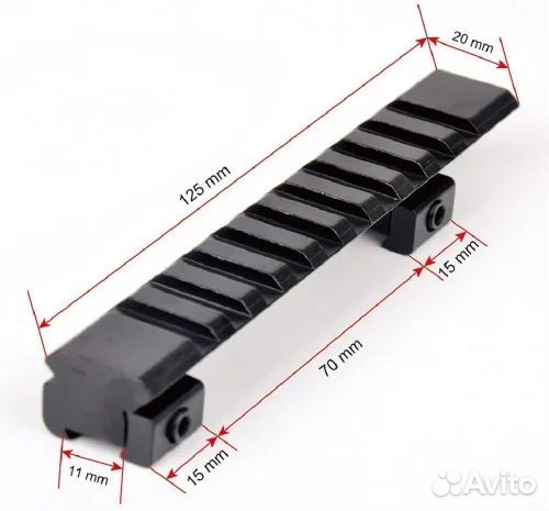 Планка переход с ласточкин хвост на вивер