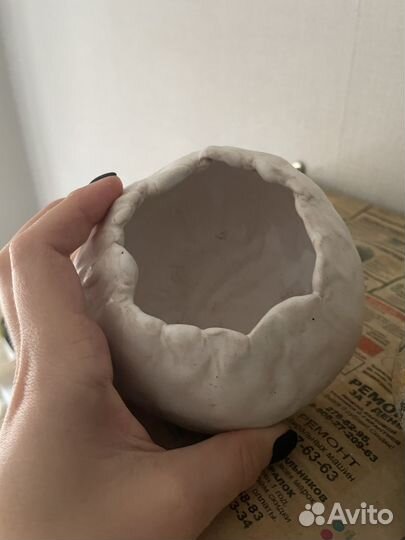 Ваза керамика ручная работа белая