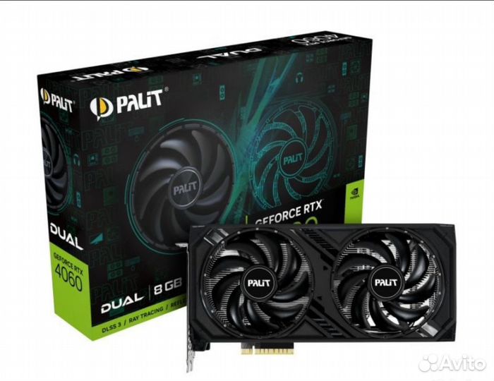 Видеокарта Palit Geforce RTX 4060 dual 8GB