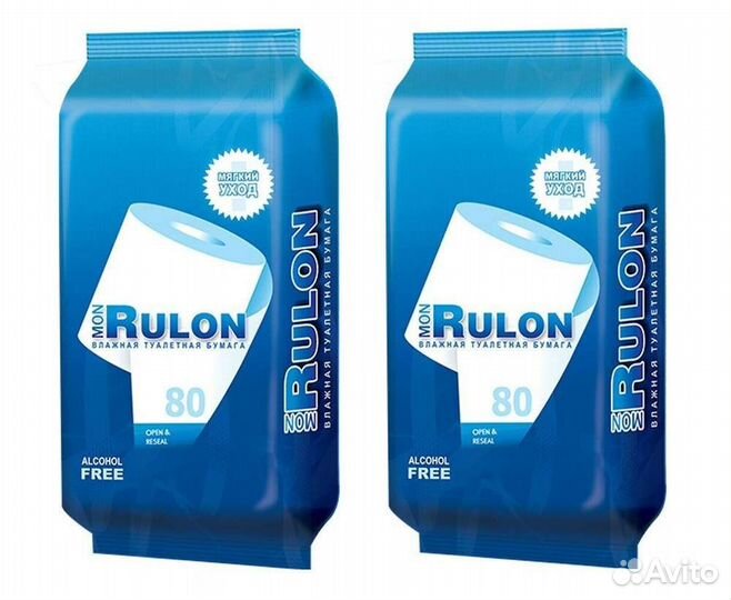 Влажная туалетная бумага MON rulon 80 шт