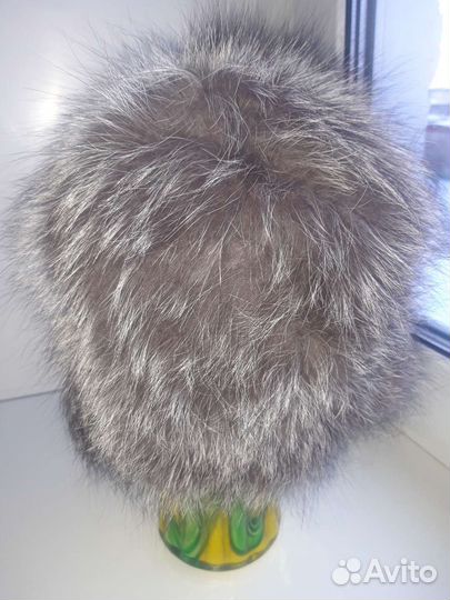 Шапка норковая женская, вязанная. Теплая
