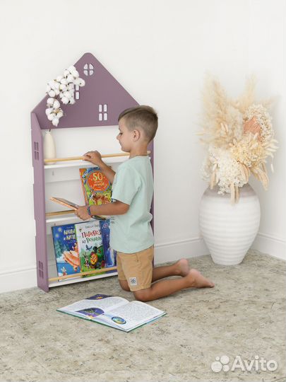 Стеллаж детский Монтессори для книг 