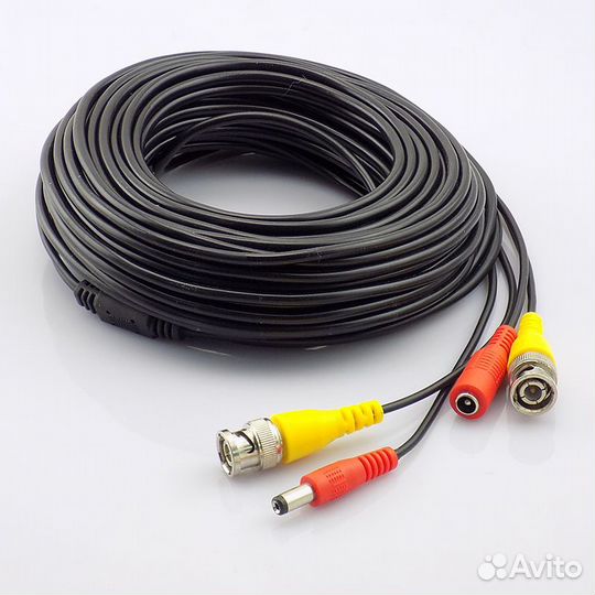 Кабель 40м для видеонаблюдения с разъемами AHD