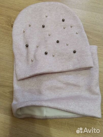 Новая шапка со снудом на флисе