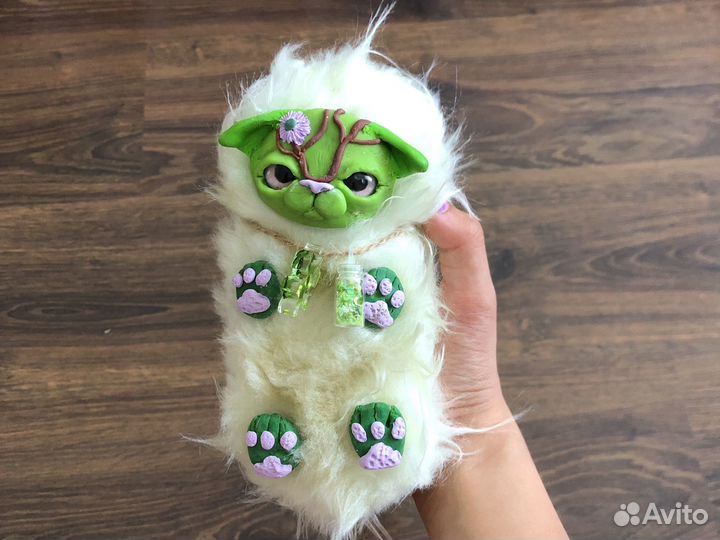 Игрушка ручной работы в смешанной технике