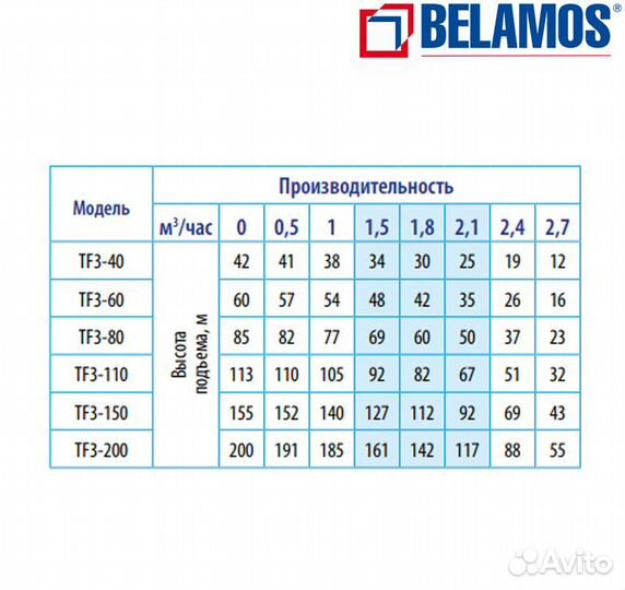 Скважинный насос Belamos TF3-40
